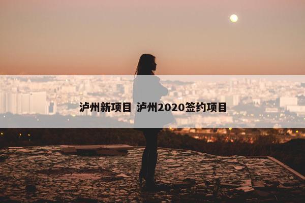 泸州新项目 泸州2020签约项目