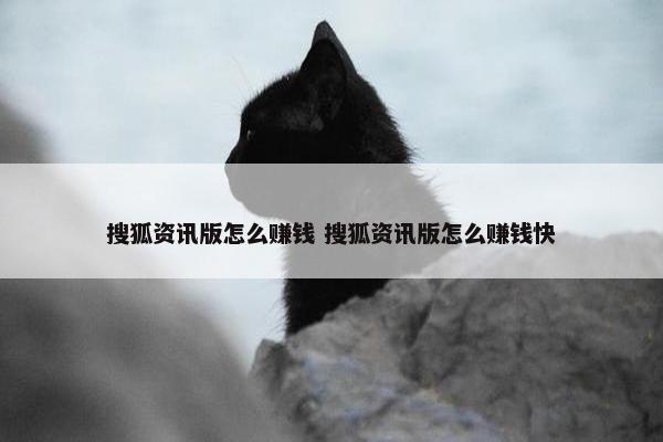 搜狐资讯版怎么赚钱 搜狐资讯版怎么赚钱快