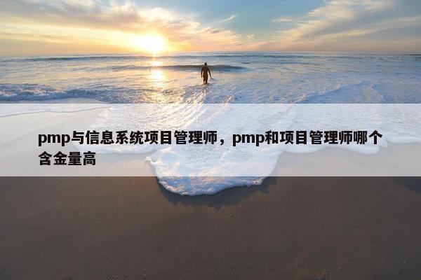 pmp与信息系统项目管理师，pmp和项目管理师哪个含金量高
