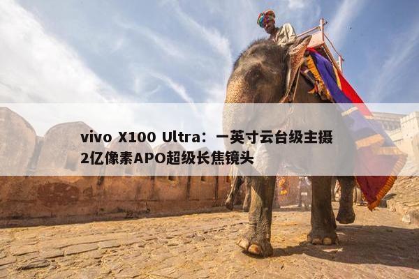 vivo X100 Ultra：一英寸云台级主摄 2亿像素APO超级长焦镜头