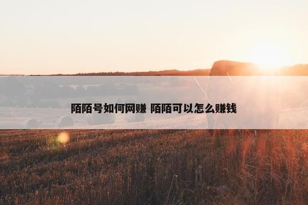 陌陌号如何网赚 陌陌可以怎么赚钱