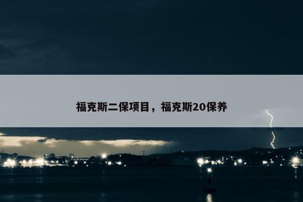 福克斯二保项目，福克斯20保养