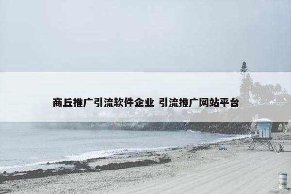 商丘推广引流软件企业 引流推广网站平台