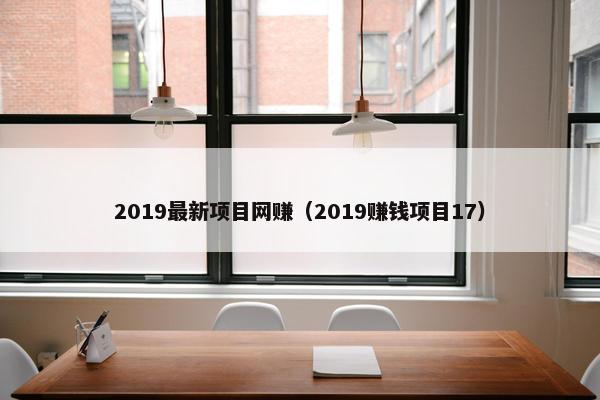 2019最新项目网赚（2019赚钱项目17）